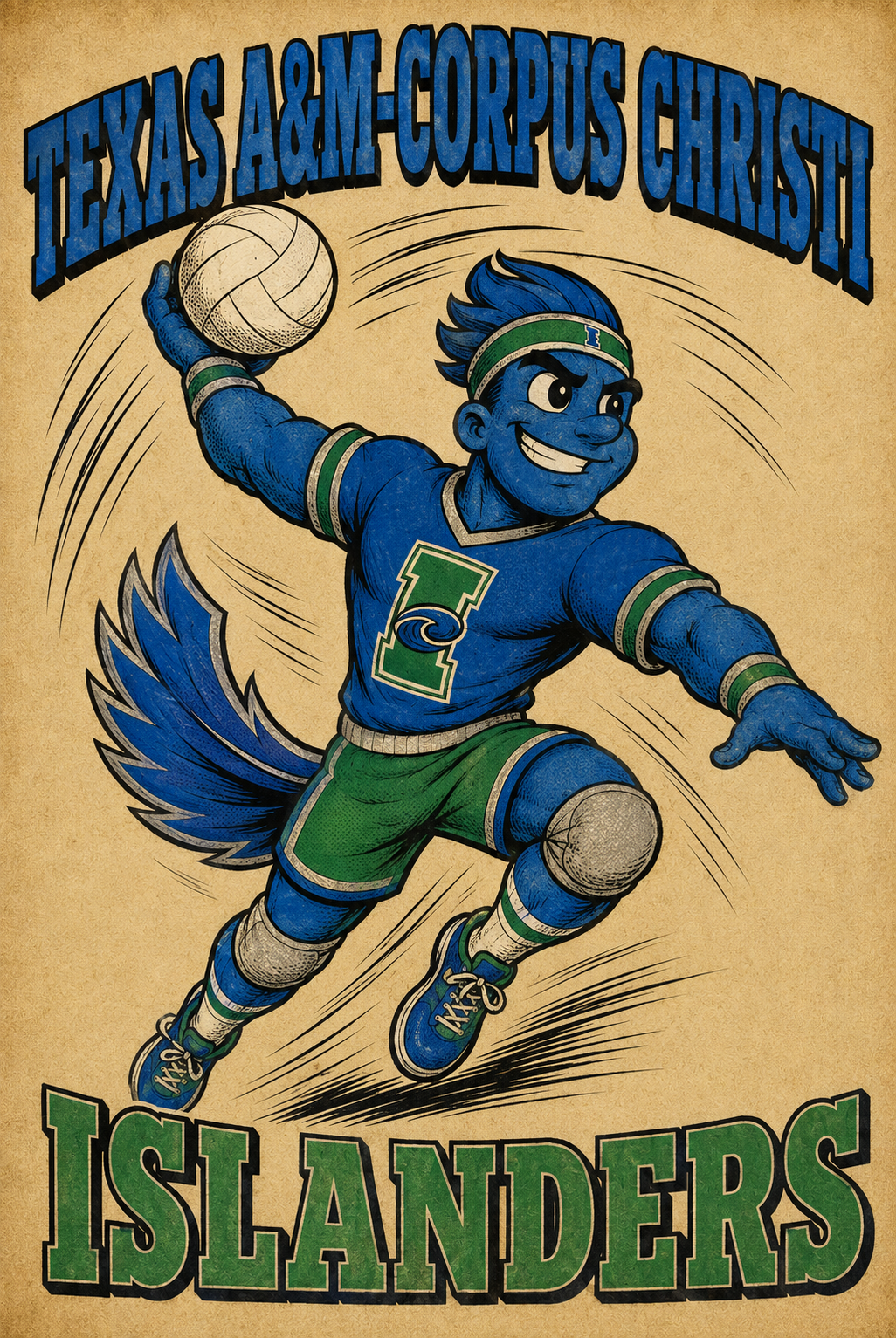 Texas A&M-Corpus Christi Islanders Volleyball Wall Art