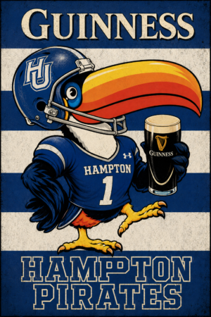 Guinness Hampton Pirates Rooster Football Wall Art
