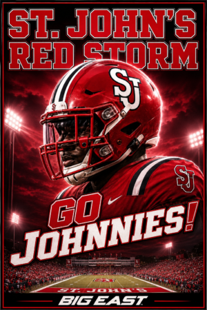 St. John's Red Storm Football Poster