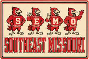 Southeast Missouri Red Bird Mascot Wall Art