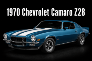 1970 Chevrolet Camaro Z/28 Blue Muscle Car Wall Art Design