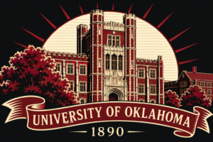 University of Oklahoma 1890 Campus Building Wall Art