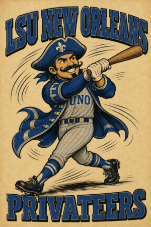 LSU New Orleans Privateers Baseball Pirate Wall Art