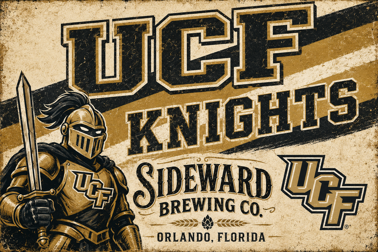 UCF Knights Armored Knight Brewing Co. Graphic Wall Art
