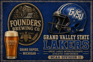 Founders Brewing Co. and Grand Valley State Lakers Wall Art