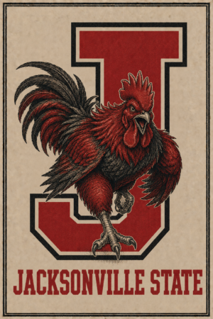 Jacksonville State Gamecock Rooster Graphic Wall Art
