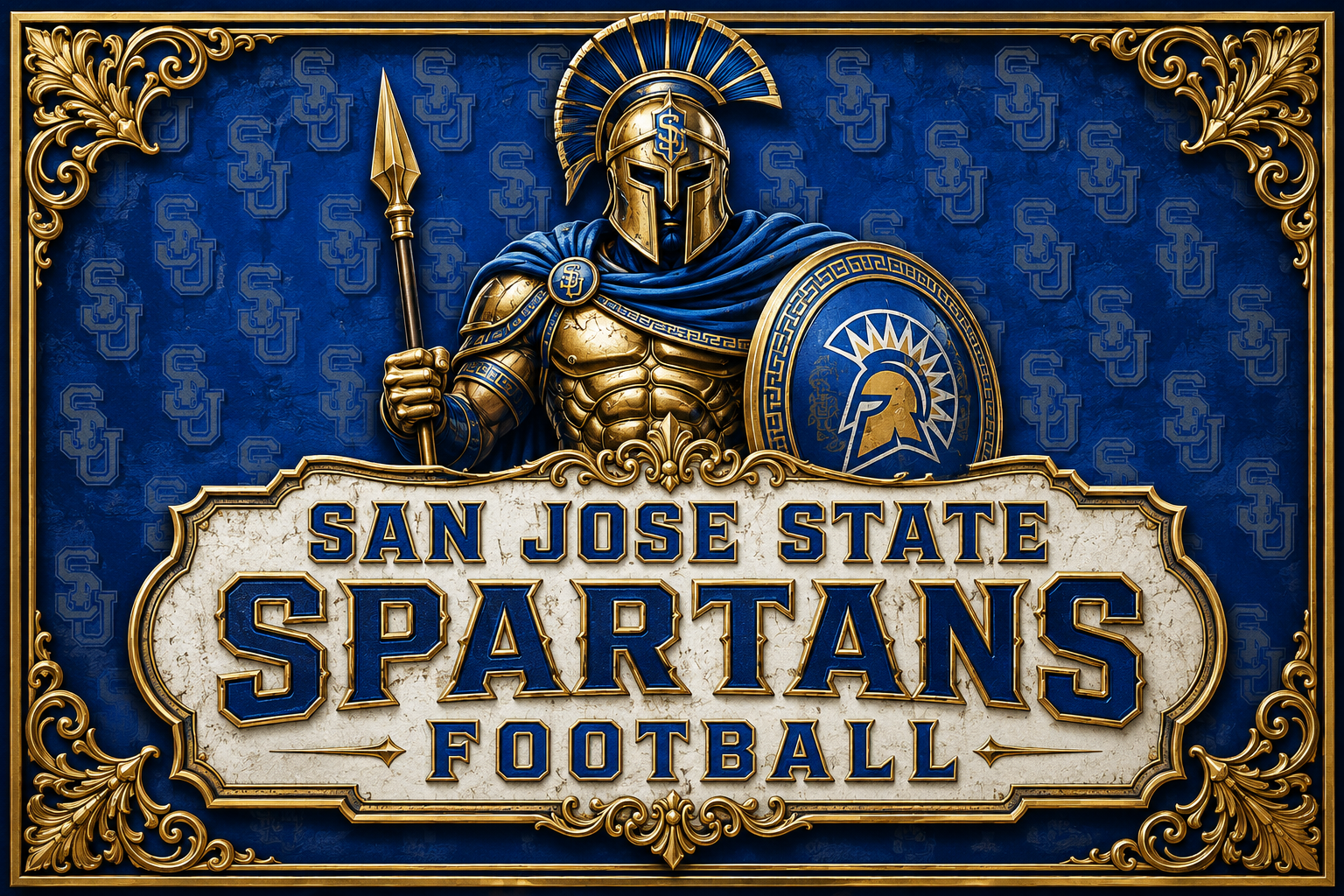 San Jose State Spartans Football Spartan Warrior Wall Art