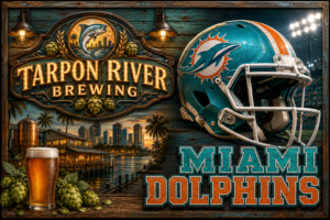 Tarpon River Brewing Miami Dolphins Style Wall Art