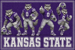 Kansas State Wildcats Football Vintage-Style Wall Art