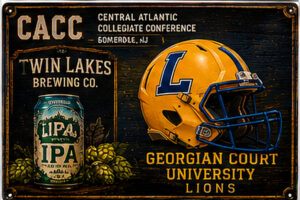 Georgian Court University Lions Football Vintage-Style Metal Sign