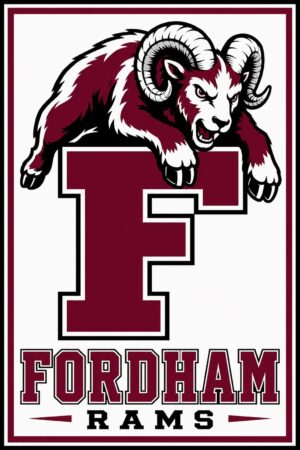 Fordham Rams Ram and Number 1 Wall Art