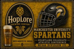 HopLore Brewing Company Spartans-Themed Vintage Wall Art