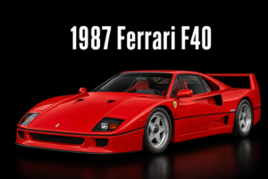 1987 Ferrari F40 Red Supercar Wall Art Print
