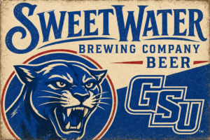 SweetWater Brewing Company Beer Panther Vintage-Style Wall Art