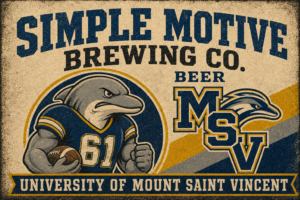 University of Mount Saint Vincent Dolphins Vintage-Style Wall Art