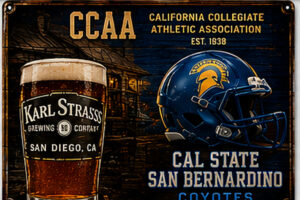 California Collegiate Athletic Association Cal State Coyotes Sign