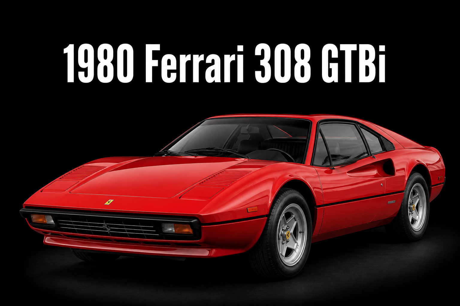 1980 Ferrari 308 GTBi Red Sports Car Wall Art