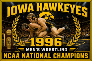 Iowa Hawkeyes 1996 Men's Wrestling Champions Wall Art
