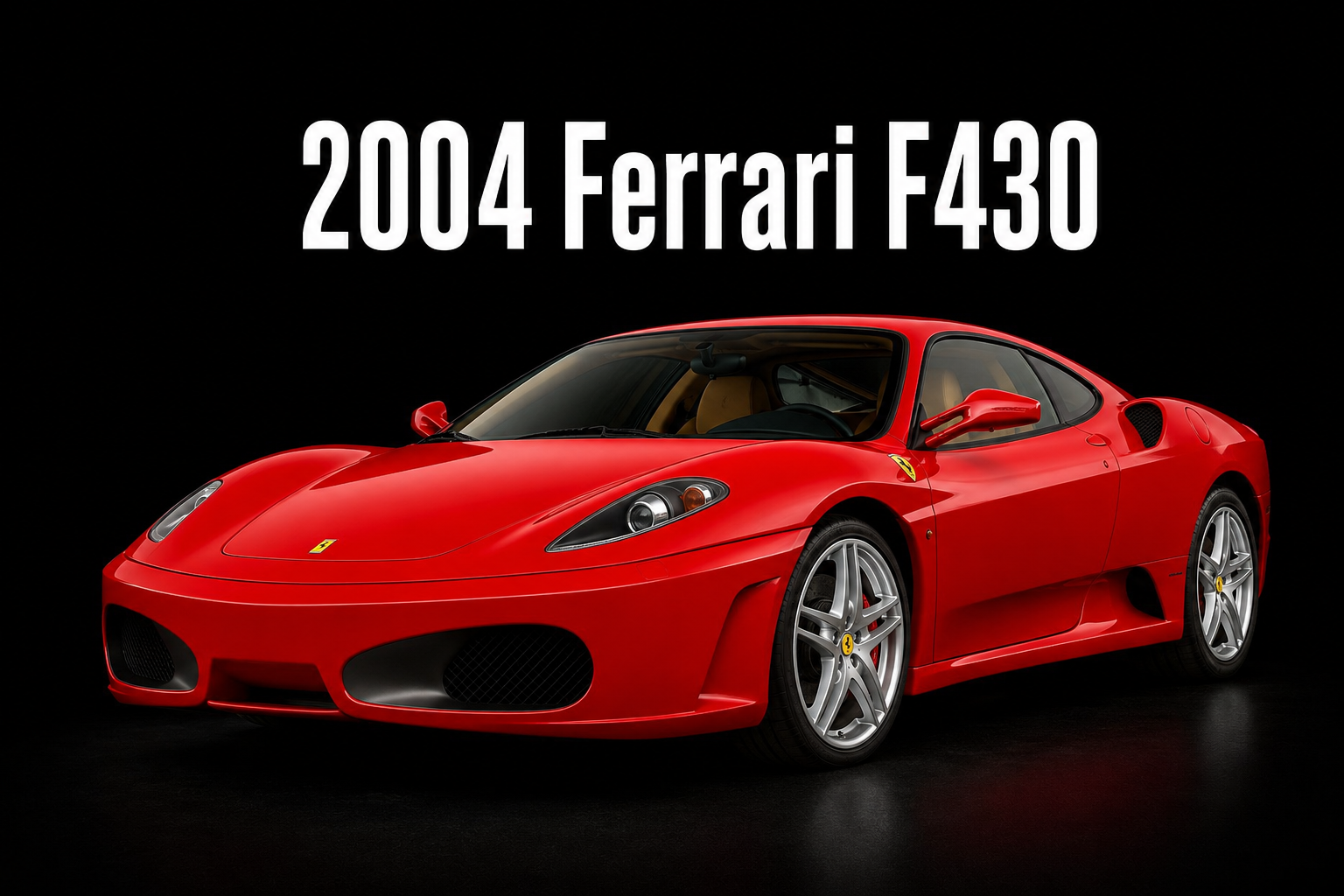 2004 Ferrari F430 Red Sports Car Wall Art