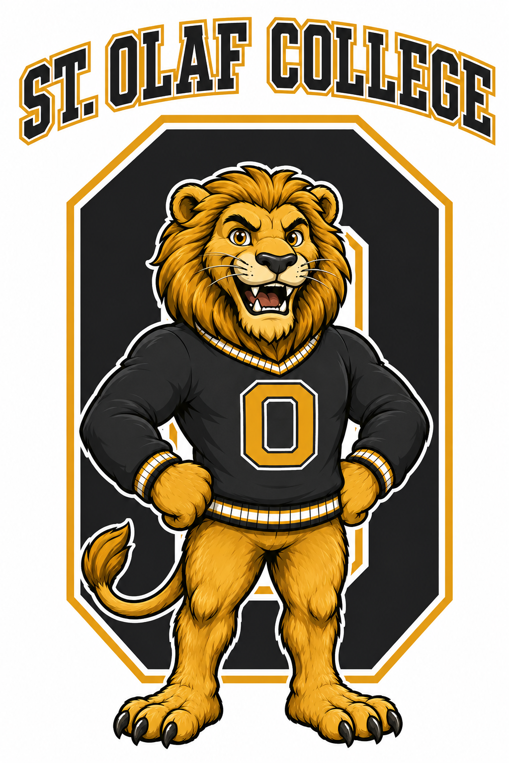 St. Olaf College Lion Mascot Graphic Print
