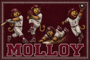 MOLLOY Baseball Lion Team Wall Art Print