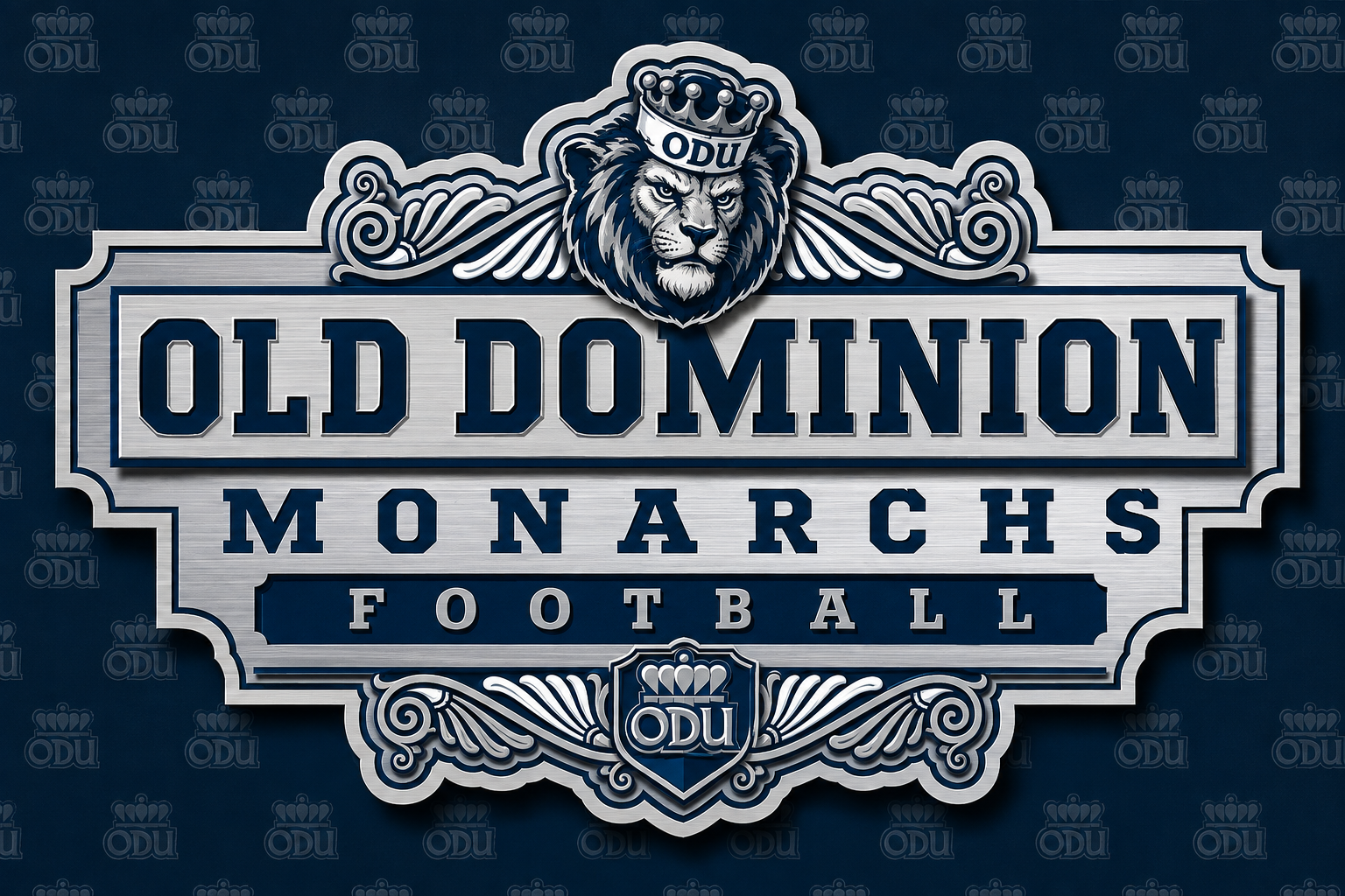 Old Dominion Monarchs Football Lion Decorative Sign