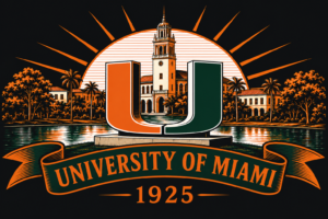 University of Miami 1925 Campus Illustration Wall Art
