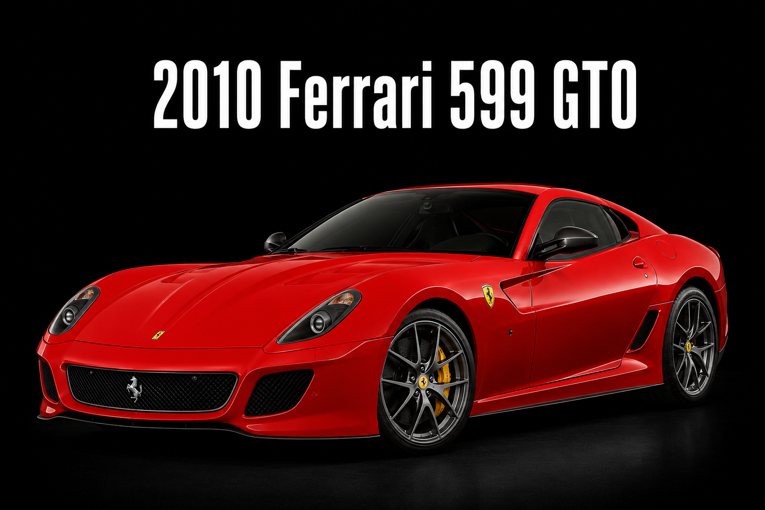 2010 Ferrari 599 GTO Red Sports Car Wall Art