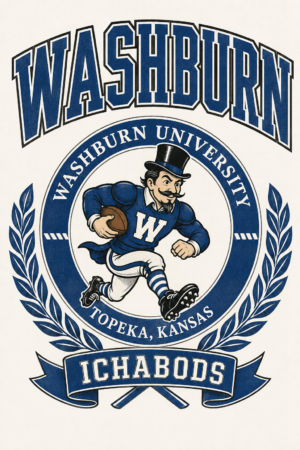 Washburn University Ichabods Vintage-Style Football Wall Art