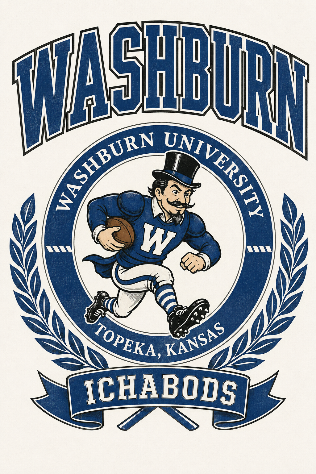 Washburn University Ichabods Vintage-Style Football Wall Art