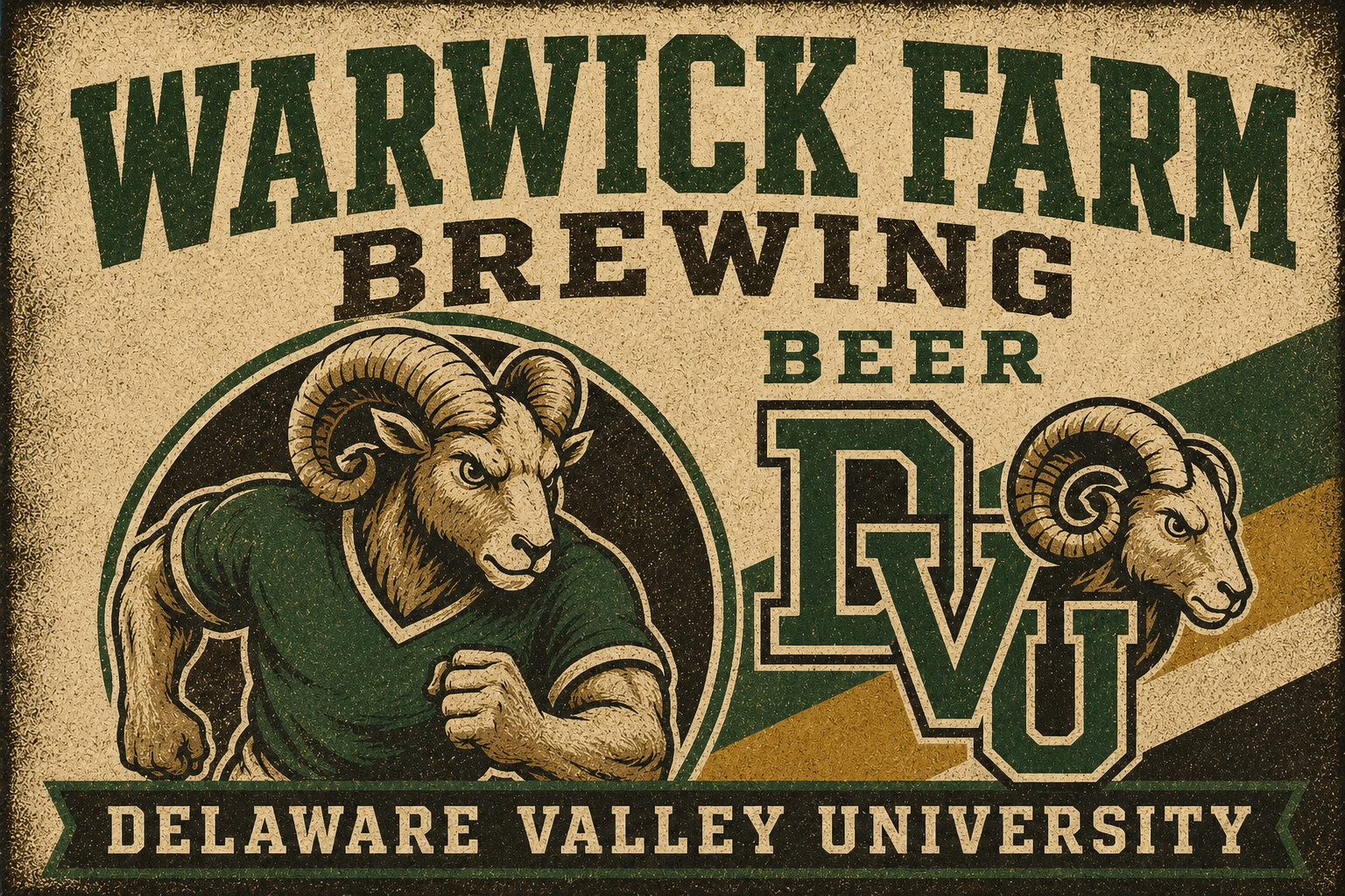 Warwick Farm Brewing Ram Delaware Valley University Wall Art
