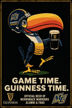 Merrimack Warriors Guinness Game Time Vintage-Style Wall Art