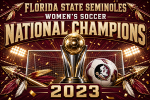 Florida State Seminoles Women’s Soccer 2023 Champions Art
