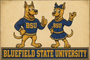 Bluefield State University Bulldog Duo Vintage-Style Wall Art