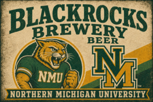 Blackrocks Brewery NMU Wildcat Vintage-Style Wall Art