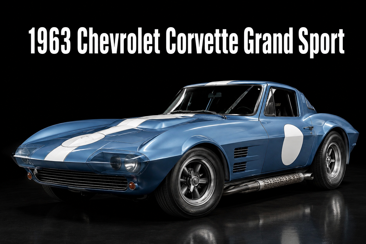 1963 Chevrolet Corvette Grand Sport Blue Car Wall Art