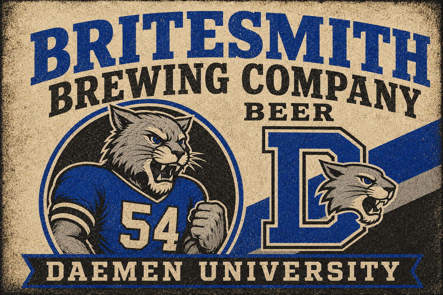 Britesmith Brewing Company Daemen University Wildcat Wall Art