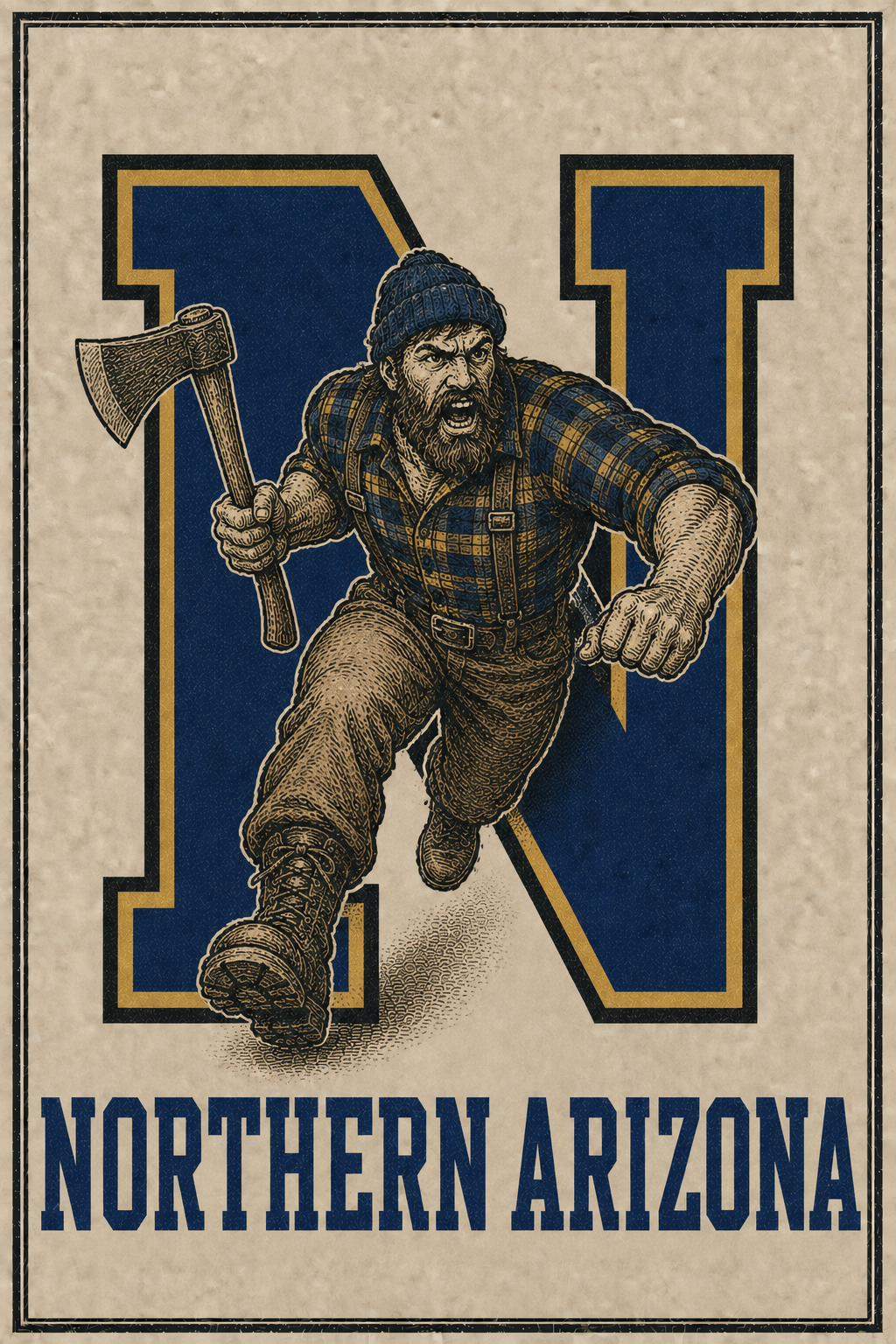 Northern Arizona Lumberjack 17 Vintage-Style Wall Art