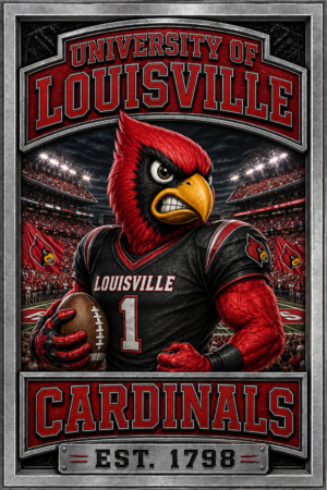Louisville Cardinals Football Cardinal Wall Art