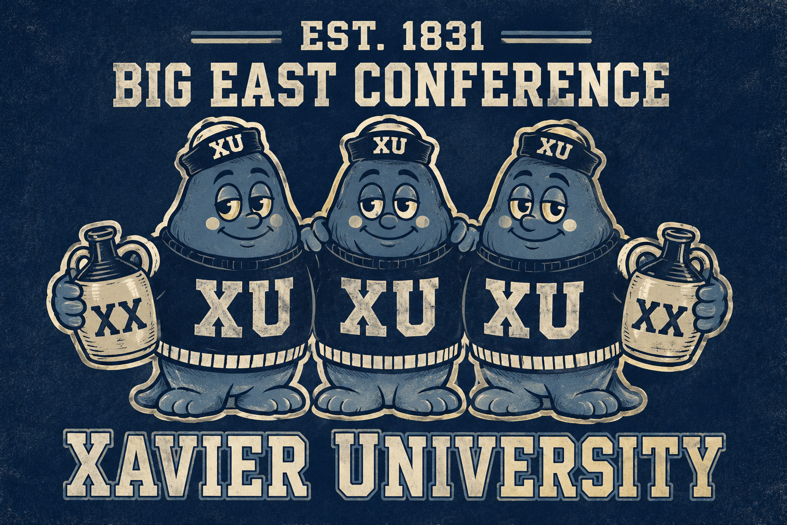 Xavier University Big East Conference Vintage-Style Wall Art