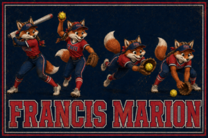 Francois Marion Fox Softball Team Vintage-Style Wall Art