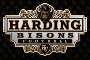 Harding Bisons Football Bison Wall Art Sign
