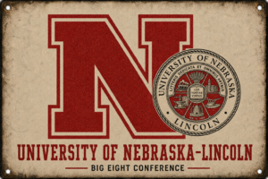 Nebraska–Lincoln N Vintage-Style Wall Sign
