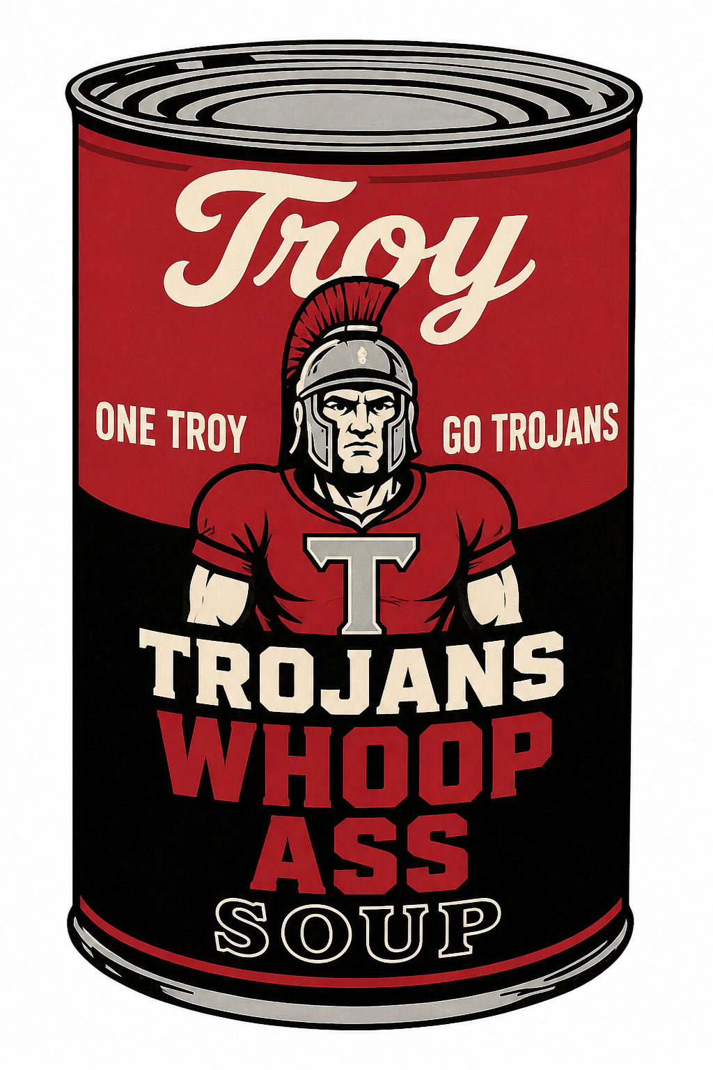 Trojans Whoop Ass Soup Can Parody Wall Art