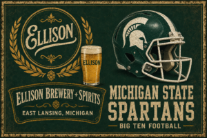 Ellison Brewery Michigan State Spartans Football Wall Art