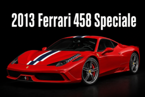 2013 Ferrari 458 Speciale Red Sports Car Wall Art Print
