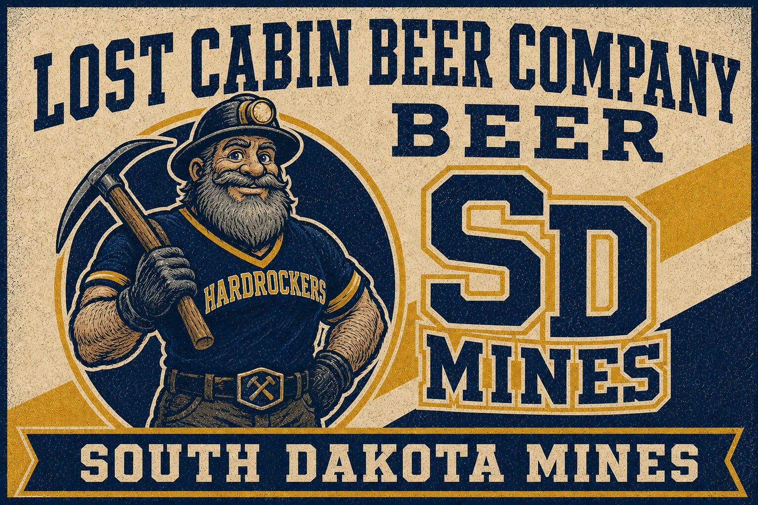 Lost Cabin Beer Company South Dakota Mines Miner Wall Art