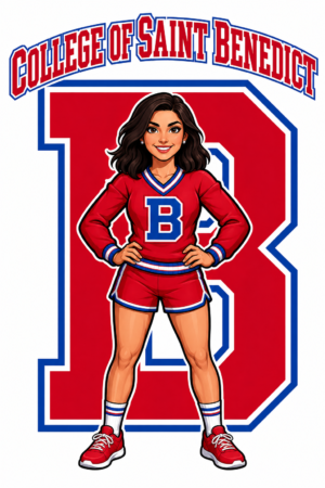 College of Saint Benedict Red White Blue Athlete Graphic