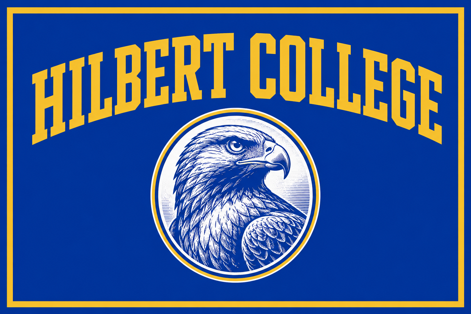 Hilbert College Eagle Blue and Gold Wall Art