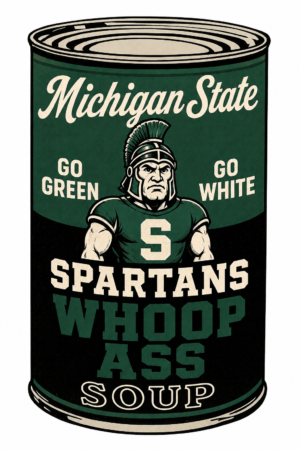 Michigan State Spartans Whoop Ass Soup Can Style Wall Art